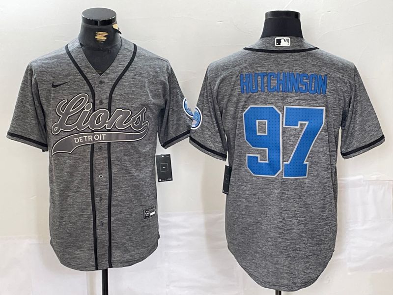 Men Detroit Lions #97 Hutchinson Camo Joint Name 2024 Nike Limited NFL Jersey style 1